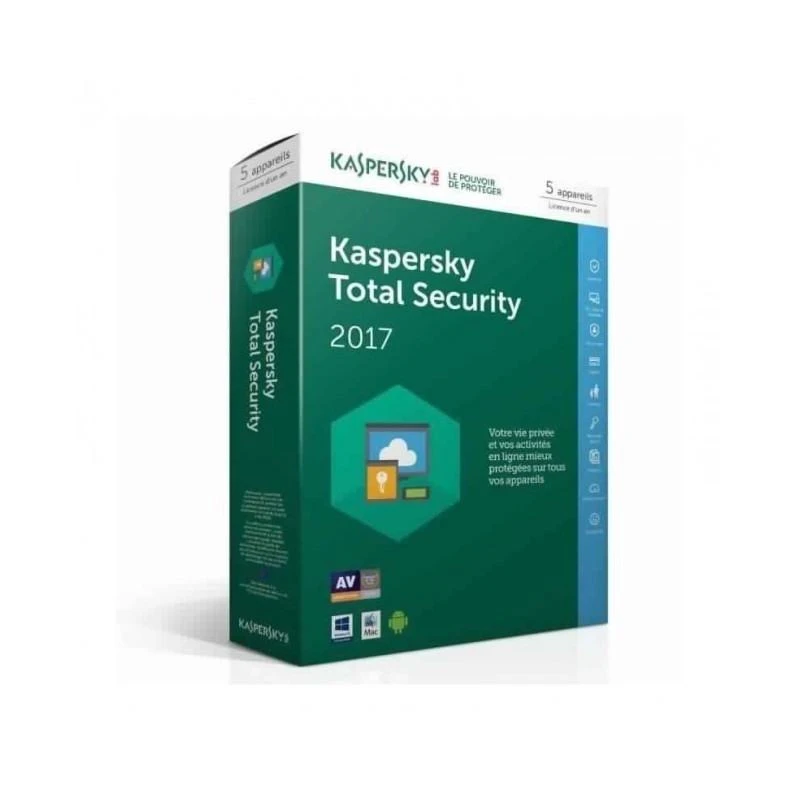 Logiciel Kaspersky Total Security 2017 2 Postes Multi­Devices (KL1919FBBFS­-7MAG) - Linksolutions.ma