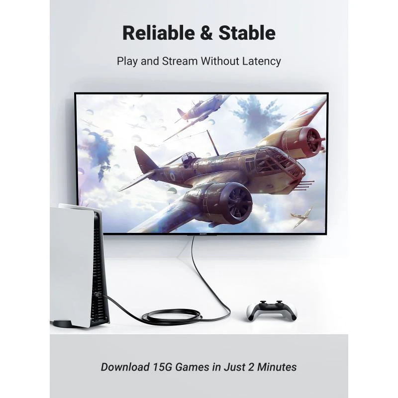 Câble Ugreen 50173 Cable Reseau 1M Cat6 U/UTP Noir - Linksolutions.ma