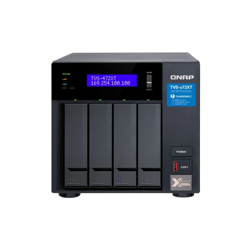 Serveur Qnap TVS-472XT-PT-4G NAS 4baies Avec 4Go DDR4 - Linksolutions.ma