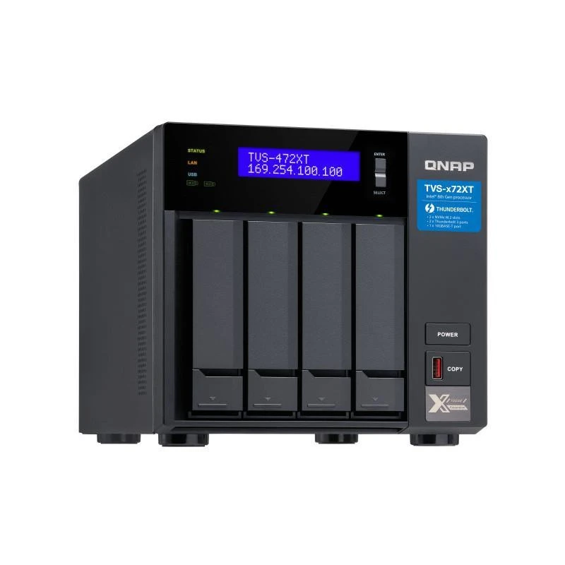 Serveur Qnap TVS-472XT-PT-4G NAS 4baies Avec 4Go DDR4 - Linksolutions.ma