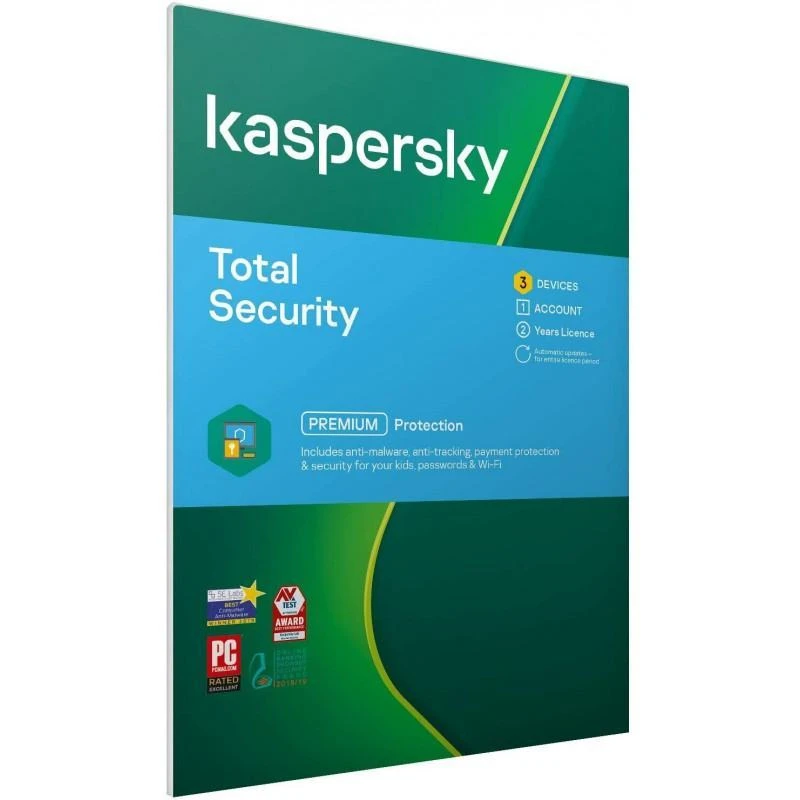 Antivirus Kaspersky KL19498BCFS-20MAG Total Security 3 Postes / 1 An - Linksolutions.ma