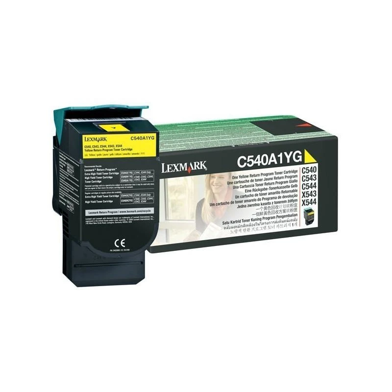 Toner Lexmark C540A1YG C54x X54x Jaune (1K) - Linksolutions.ma