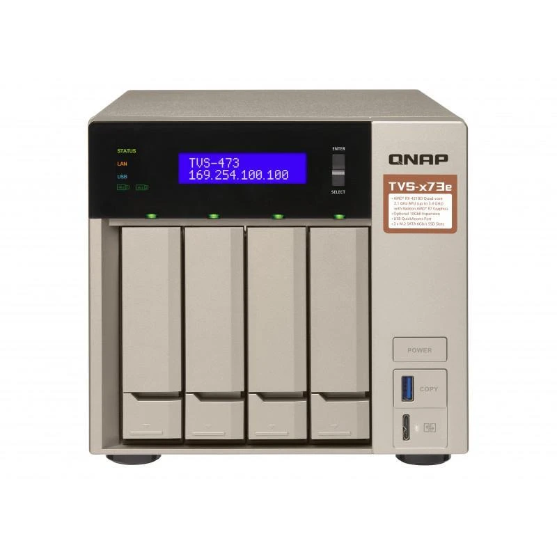 Serveur Qnap TVS-473E-4G NAS 4baies Avec 4Go DDR4 - Linksolutions.ma