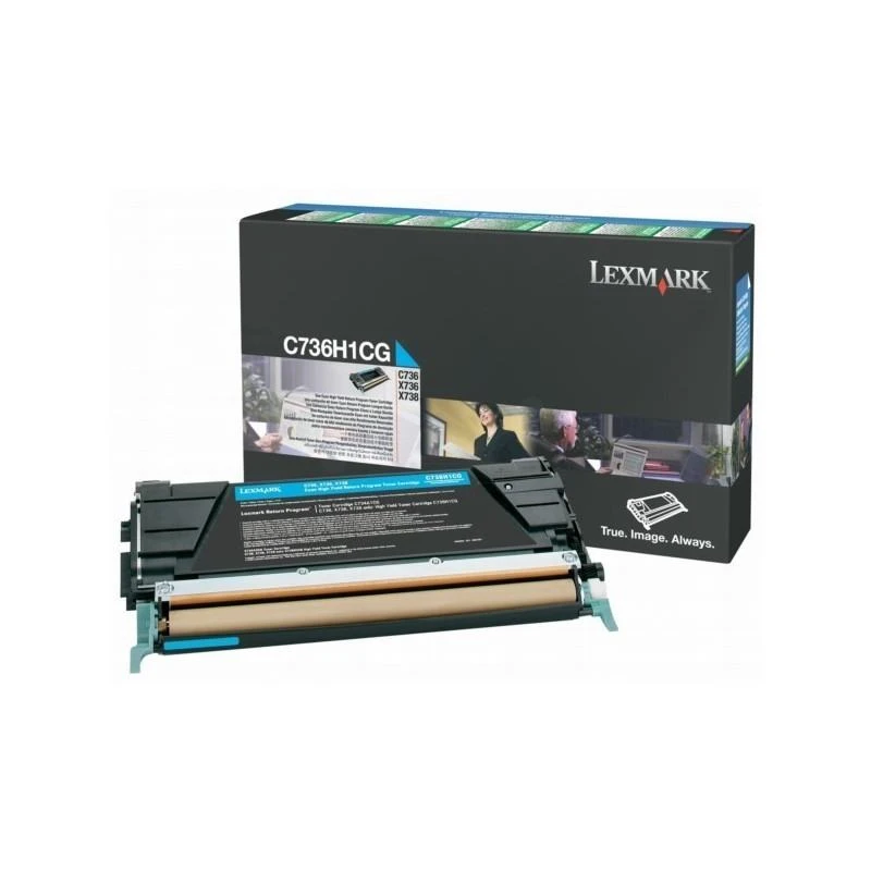 Toner Lexmark C736H1CG C736 X736 X738 Cyan Haute Capacite (10K) - Linksolutions.ma