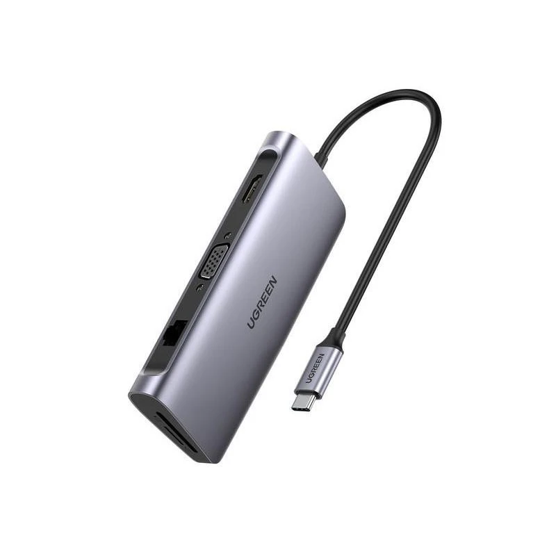 Adaptateur Ugreen 40873 Hub USB-C 9 En 1 Dock Multi Ports Supporte PD Power Delivery - Linksolutions.ma