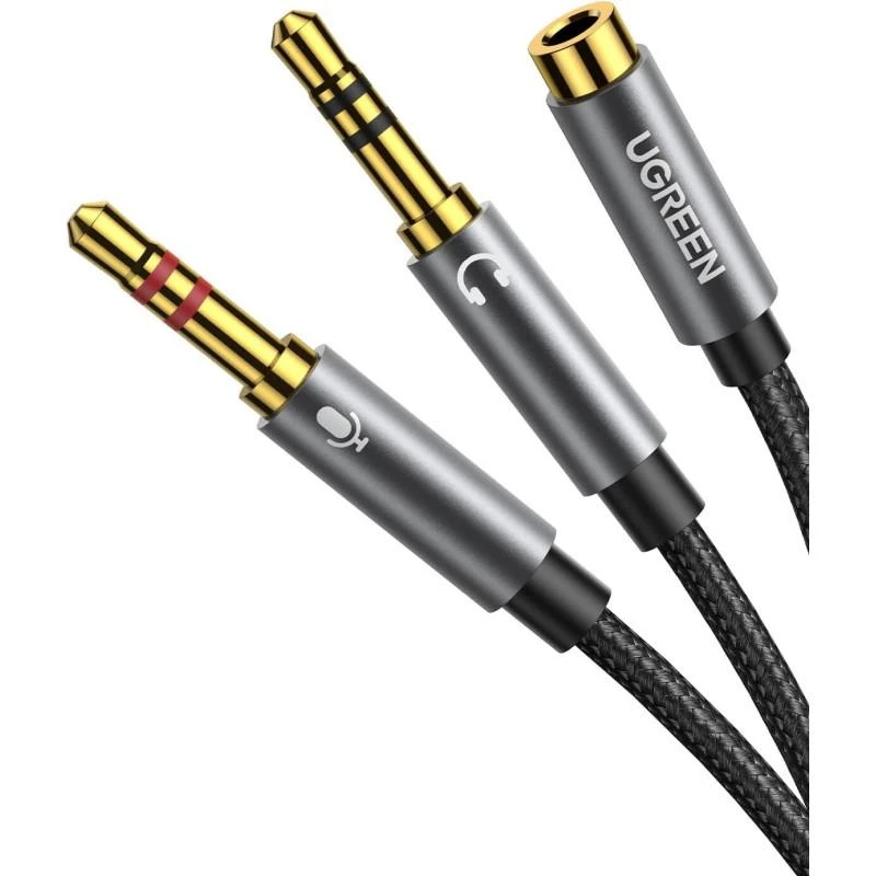 Adaptateur Ugreen 20899 Audio 3.5 Male Vers 3.5 Female Aliminum - Linksolutions.ma