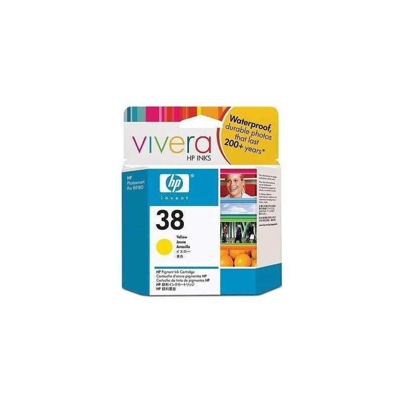 Cartouche Hp C9417A 38 Yellow Pigment Original - Linksolutions.ma