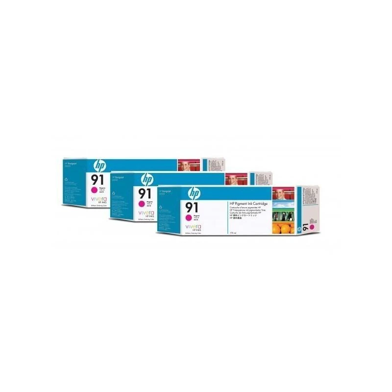 Cartouche Hp C9484A 91 Magenta Paq./3 - Linksolutions.ma