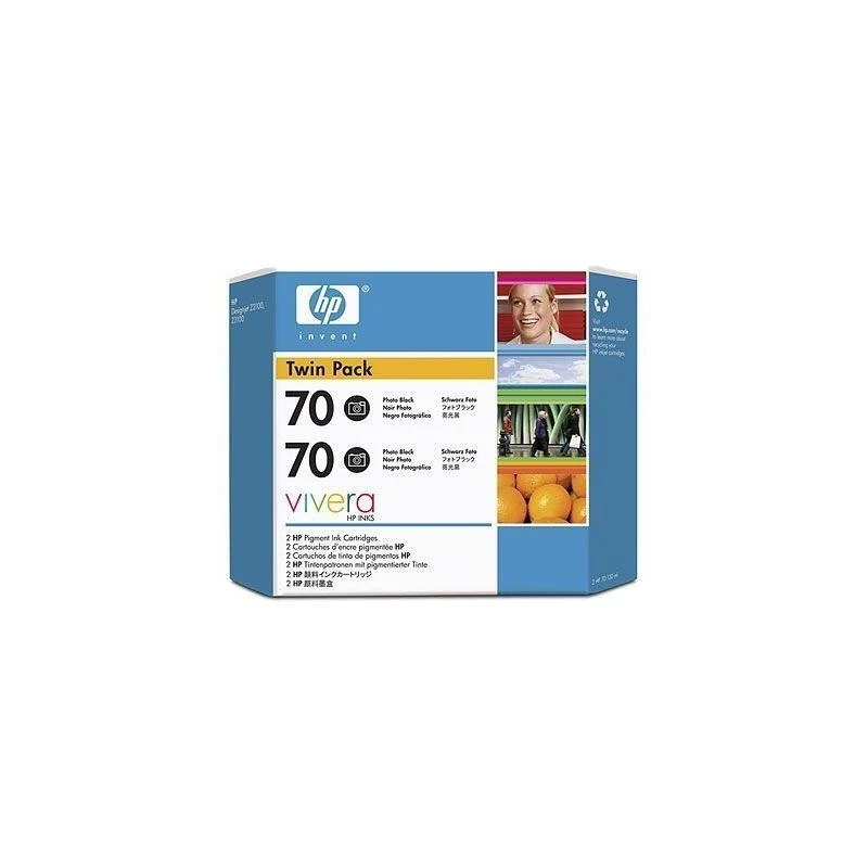 Cartouche Hp CB340A 70 2-pack 130-ml Photo Noir - Linksolutions.ma