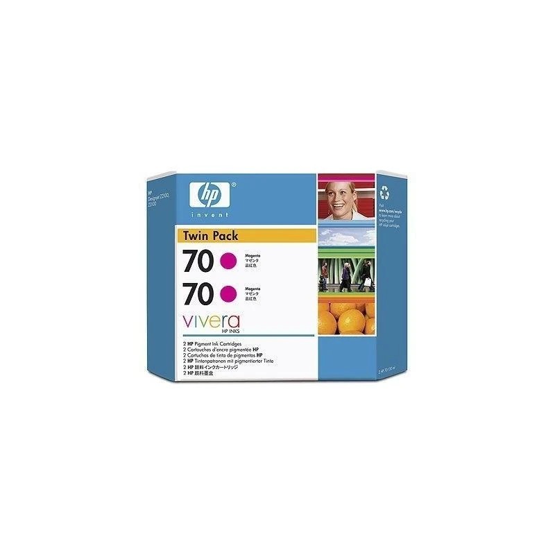 Cartouche Hp CB344A 70 2-pack 130-ml Magenta - Linksolutions.ma