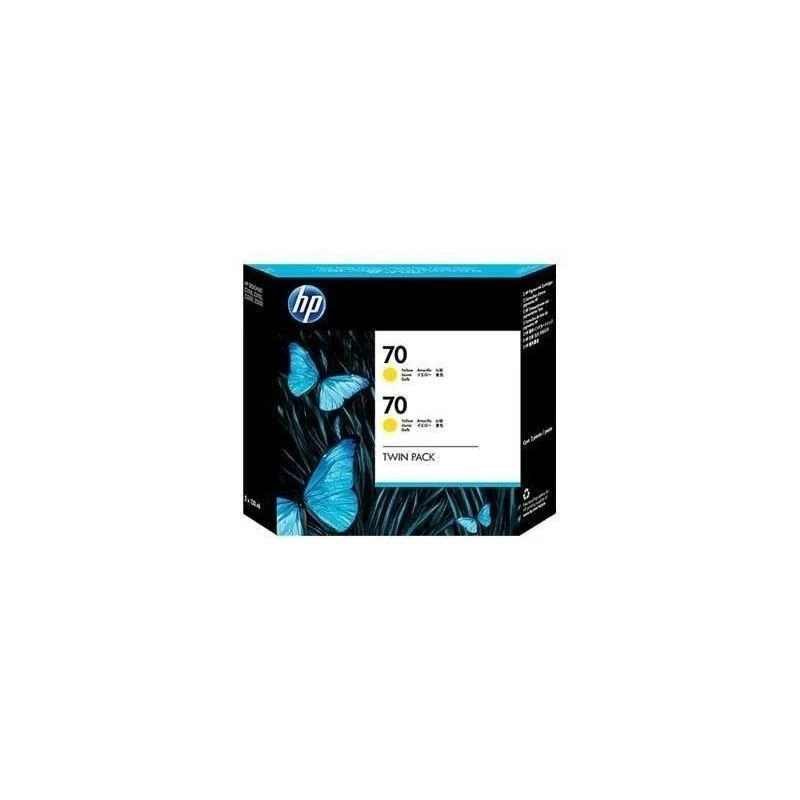 Cartouche Hp CB345A 70 2-pack 130-ml Yellow - Linksolutions.ma