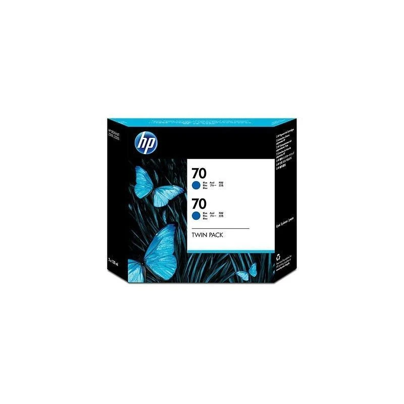 Cartouche Hp CB349A 70 2-pack 130-ml Blue - Linksolutions.ma