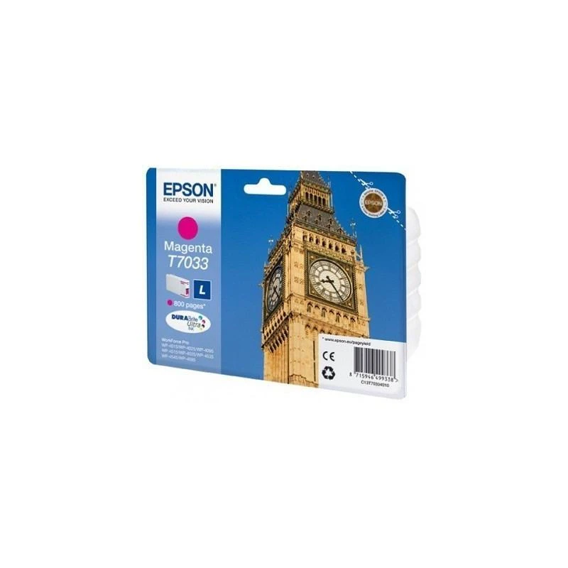 Cartouche Epson C13T70334010 Magenta L 800 Pages WF 4015DN/4025/4525DNF - Linksolutions.ma