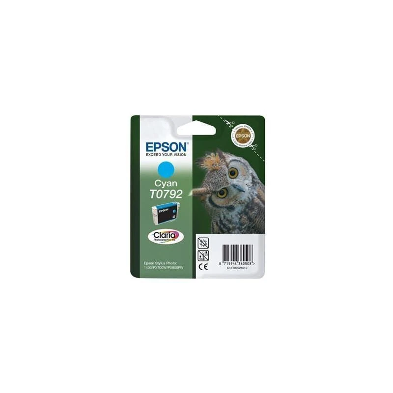 Cartouche Epson C13T07924010 Encre Claria Cyan Stylus Photo 1400 / P50 - Linksolutions.ma