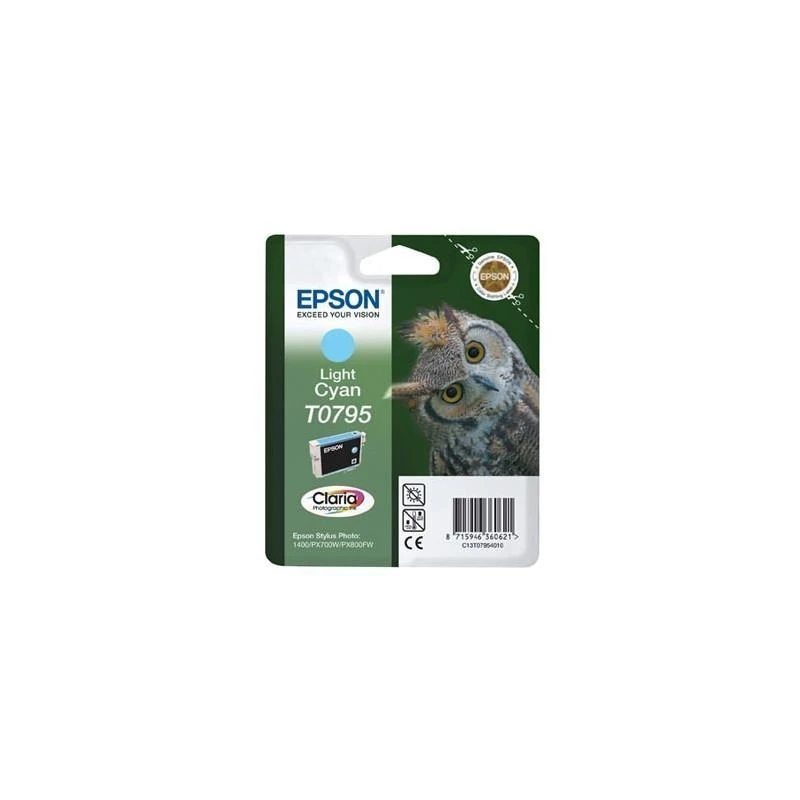 Cartouche Epson C13T07954010 Encre Claria Cyan Clair Stylus Photo 1400 / P50 - Linksolutions.ma