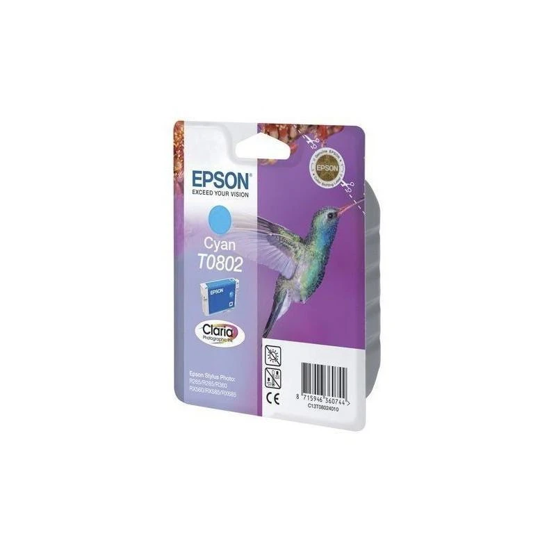 Cartouche Epson C13T08054010 Encre Claria Cyan Clair P50/R265/R285/R360/RX560 - Linksolutions.ma