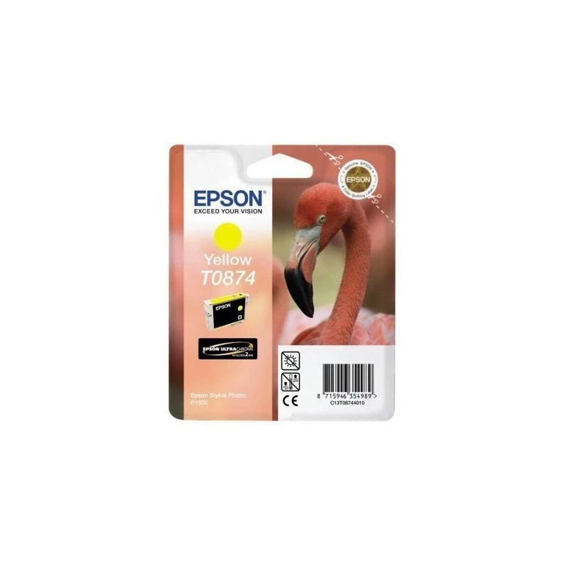 Cartouche Epson C13T08744010 Encre Jaune R1900 - Linksolutions.ma