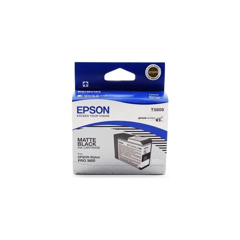 Cartouche Epson C13T580800 Encre Pigment Noir Mat SP 3800/3880 (80ml) - Linksolutions.ma