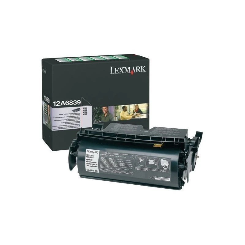 Toner Lexmark 12A6839 T520 T522 Pour Etiquettes Noir Haute Capacite (20K) - Linksolutions.ma