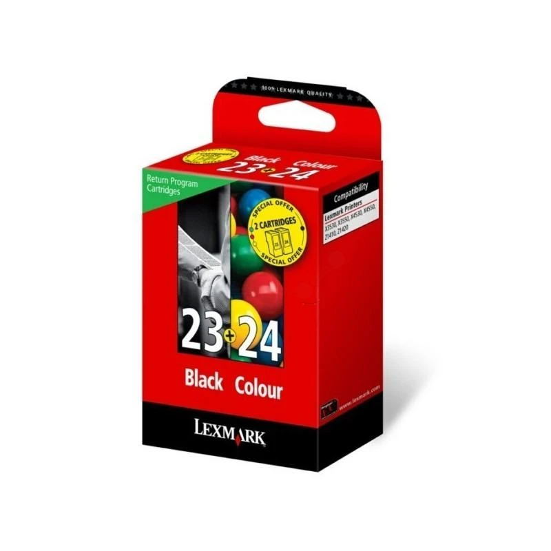 Cartouche Lexmark 18C1419E N 23 N 24 Combo Dencre CMJN - Linksolutions.ma