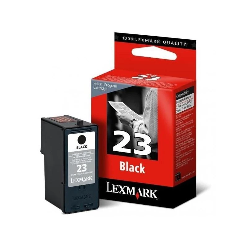Cartouche Lexmark 18C1623E N 23A Noire - Linksolutions.ma