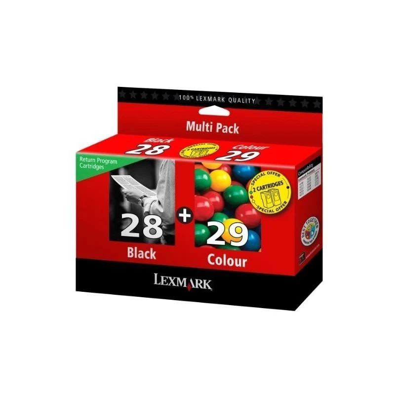 Cartouche Lexmark 18C1520E N 28 N 29 Combo CMJN - Linksolutions.ma