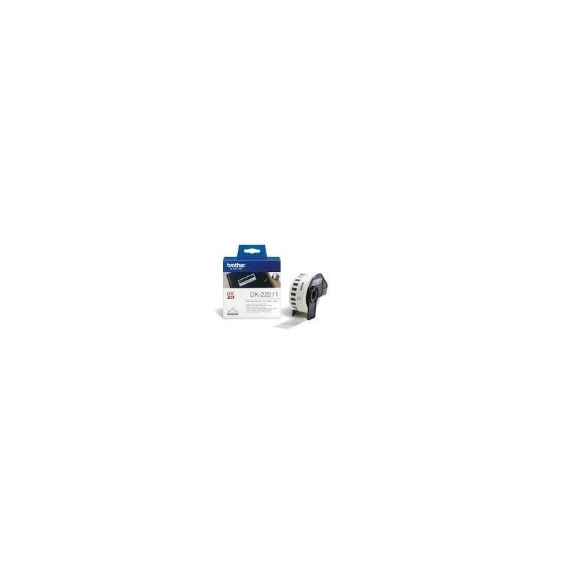 Brother DK22212 Noir/Blanc Largeur 62 Mm - Linksolutions.ma