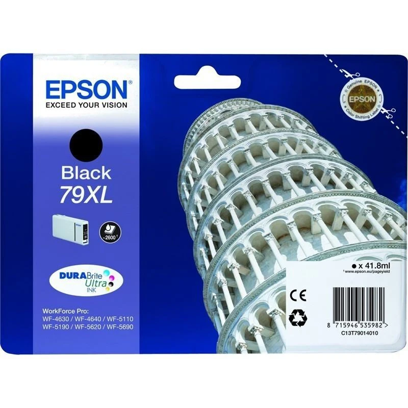 Toner Epson C13T79014010 Encre Noire XL WF-5110DW/5190DW/5620DWF/5690DWF/(2 600 P) - Linksolutions.ma