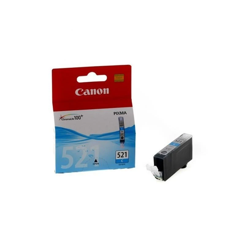 Cartouche Canon 2934B004AA CLI-521C Cyan - Linksolutions.ma
