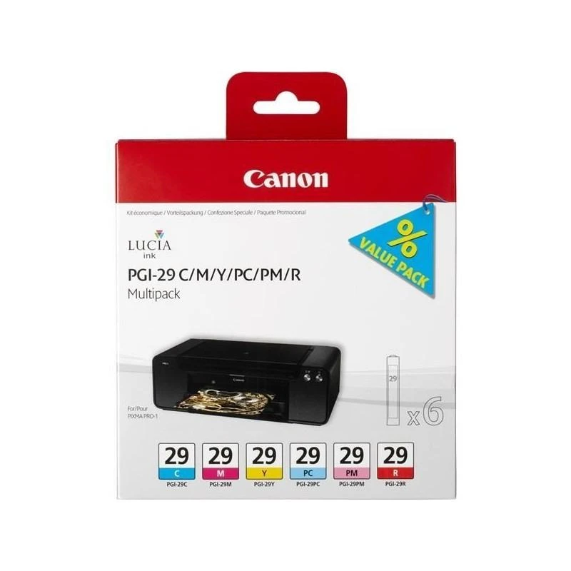 Cartouche Canon 4873B005AA MULTI PACK PGI-29 CMY/PC/PM/R - Linksolutions.ma