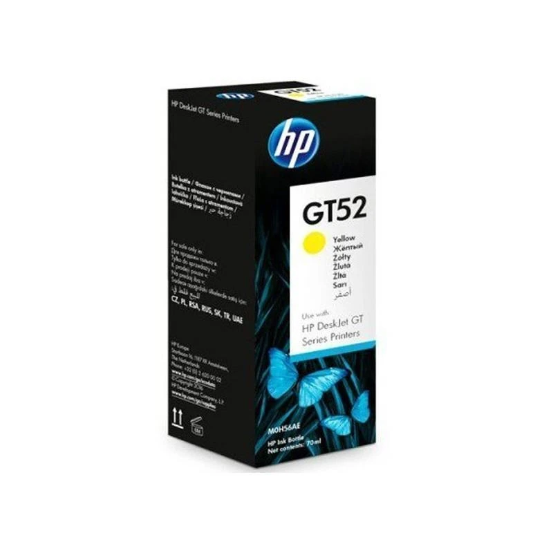 Hp M0H56AE Cartouche GT52 Original Jet Dencre Jaune - Linksolutions.ma