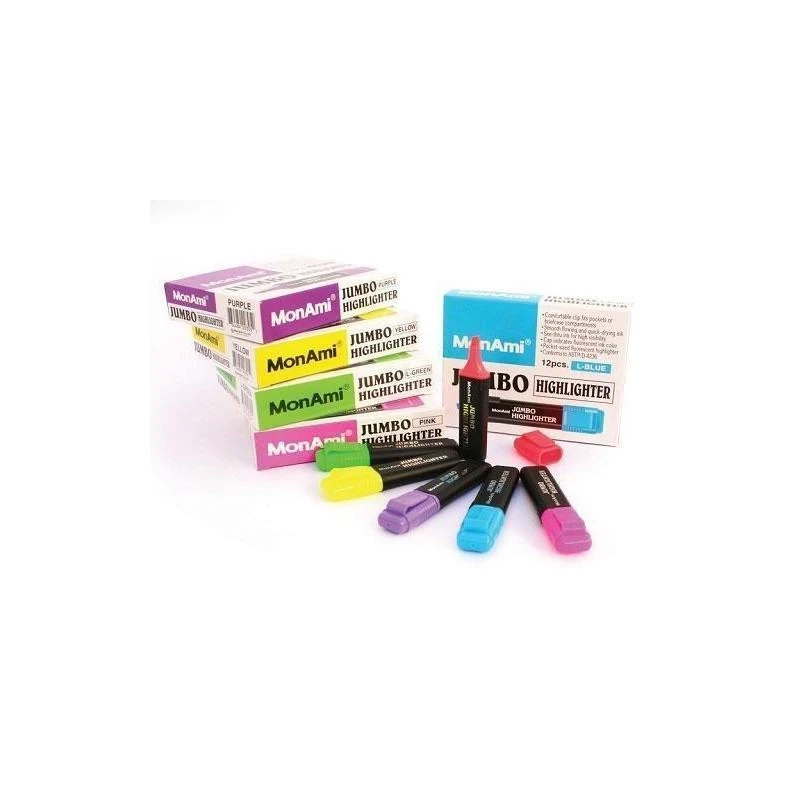 Ecriture Monami FJ001 FLUORESCENT MON AMI ( JUMBO ) BOITE DE 12 - Linksolutions.ma