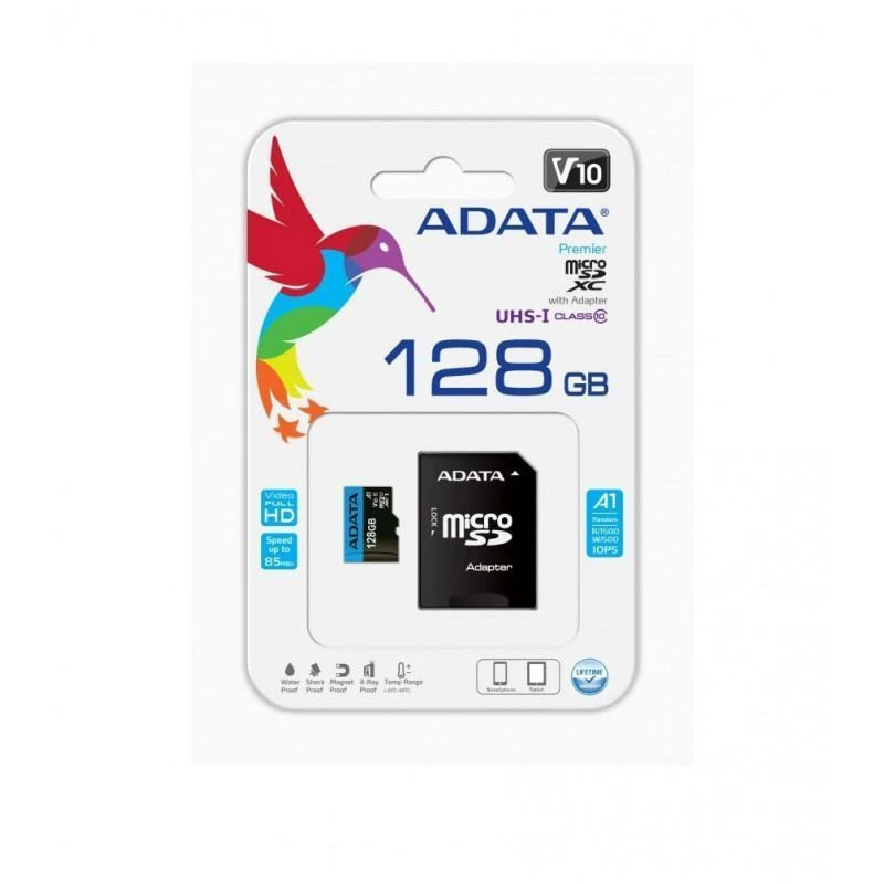 Carte memoire Adata ADATA_ASDH32GUCL10 AUSDH32GUICL10-RA1 MICRO SD CARD 32Go AVEC ADAPTATEUR CLASS 10 - Linksolutions.ma