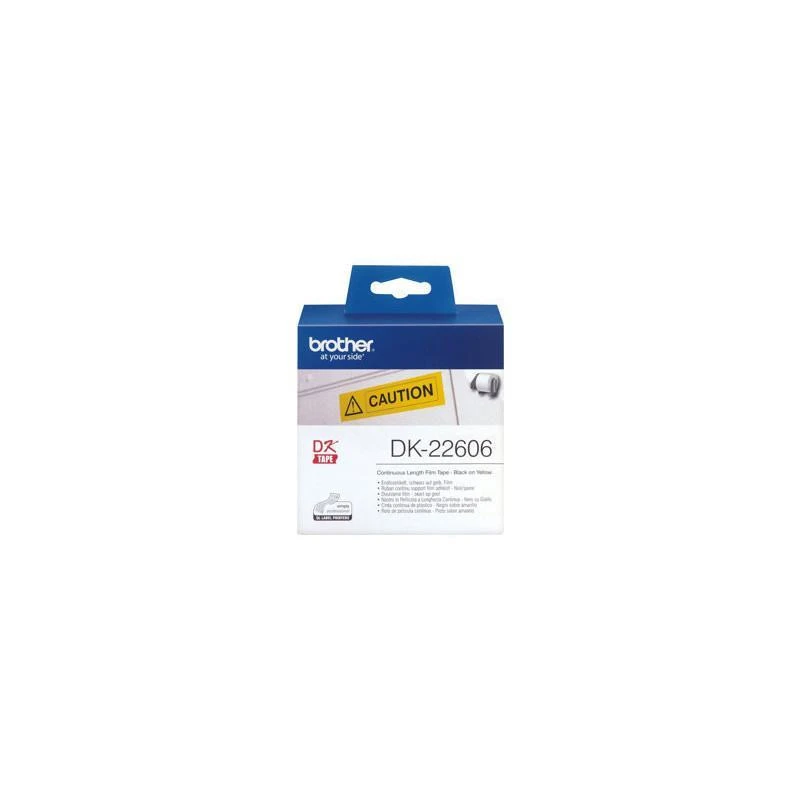 Brother DK22606 Rouleau De Papier Original Noir Sur Jaune 62mm X 15