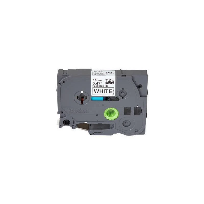 Brother TZeFX231 Noire Sur Blanc 12mm - Linksolutions.ma