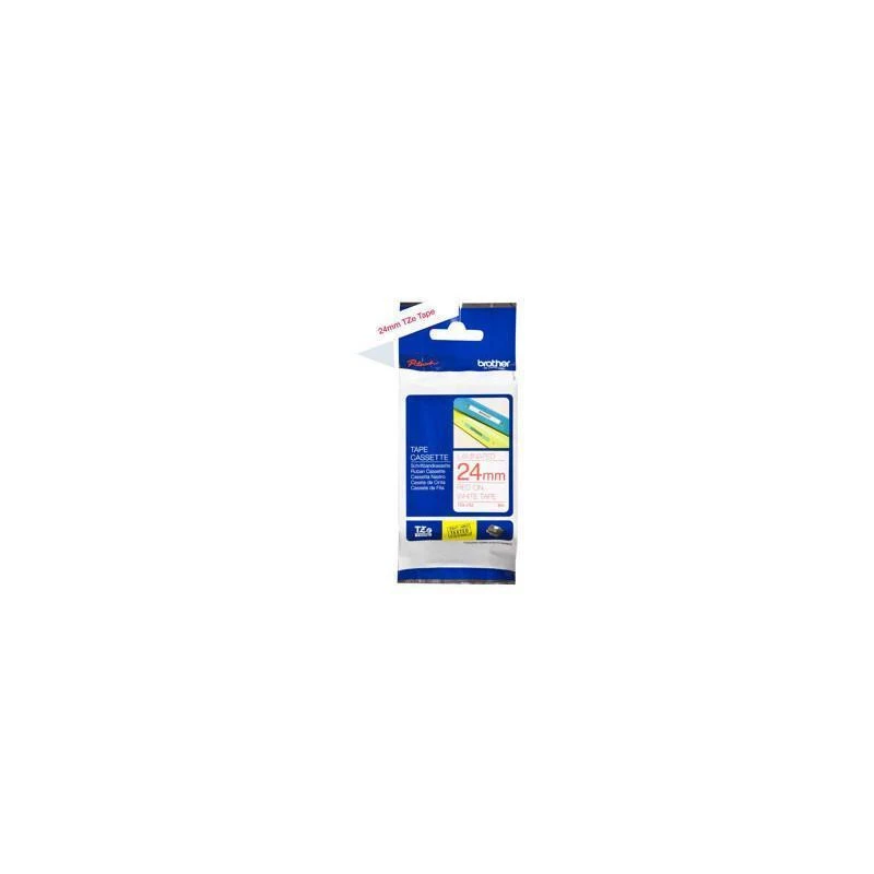 Brother TZe252 Rouge Sur Blanc Laminat 24mm X 8m - Linksolutions.ma