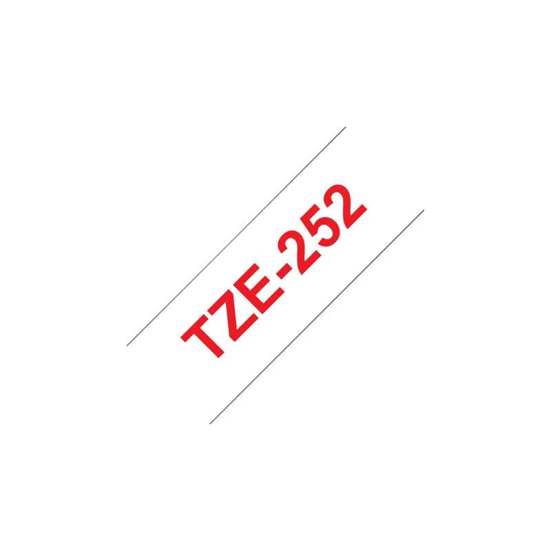 Brother TZe252 Rouge Sur Blanc Laminat 24mm X 8m - Linksolutions.ma
