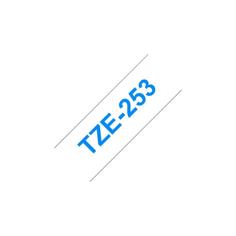 Brother TZe253 Bleue Sur Blanc Laminat 24mm X 8m - Linksolutions.ma