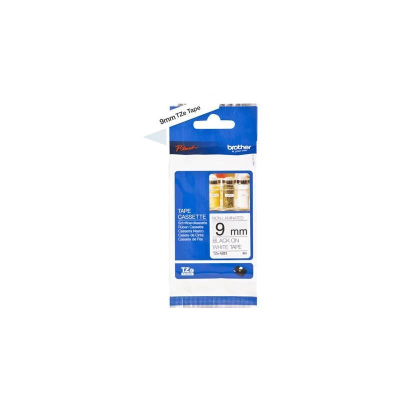 Brother TZeN221 P-Touch Noire Sur Blanc 9mm X 8m - Linksolutions.ma