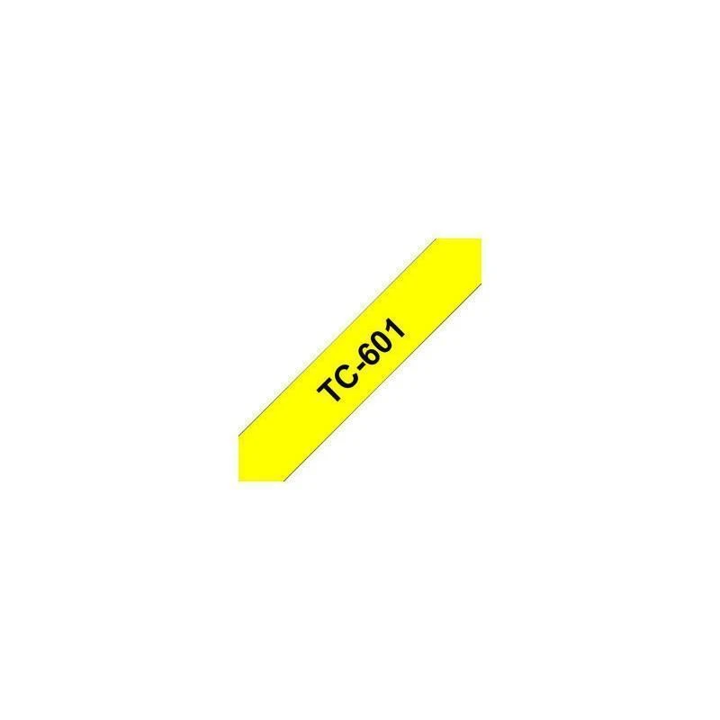 Brother TC601 Noire Sur Jaune 12mm X 7m - Linksolutions.ma