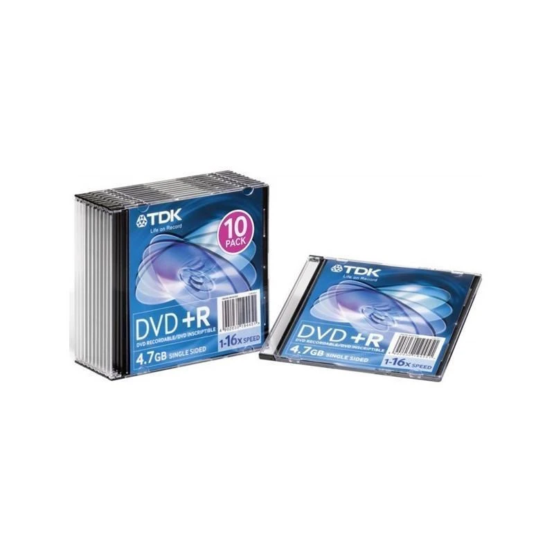 Tdk TDK19447 DVD+R 4.7GB 16X 10P SJC - Linksolutions.ma