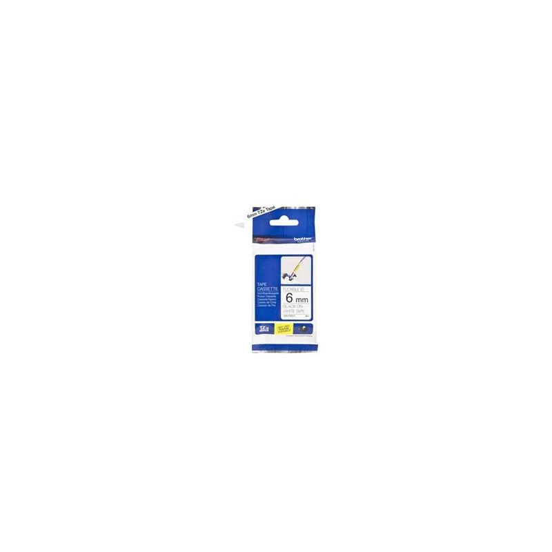 Brother TZeFX211 Noire Sur Blanc Laminat 6mm X 8m - Linksolutions.ma