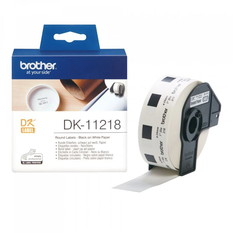 Brother DK11218 DirectLabel Etiquettes Arrondi 24mm 1000 - Linksolutions.ma