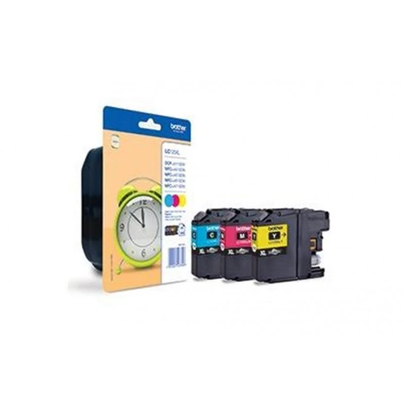 Cartouche Brother Dencre Cyan/Magenta/Jaune (LC125XL CMY) - Linksolutions.ma