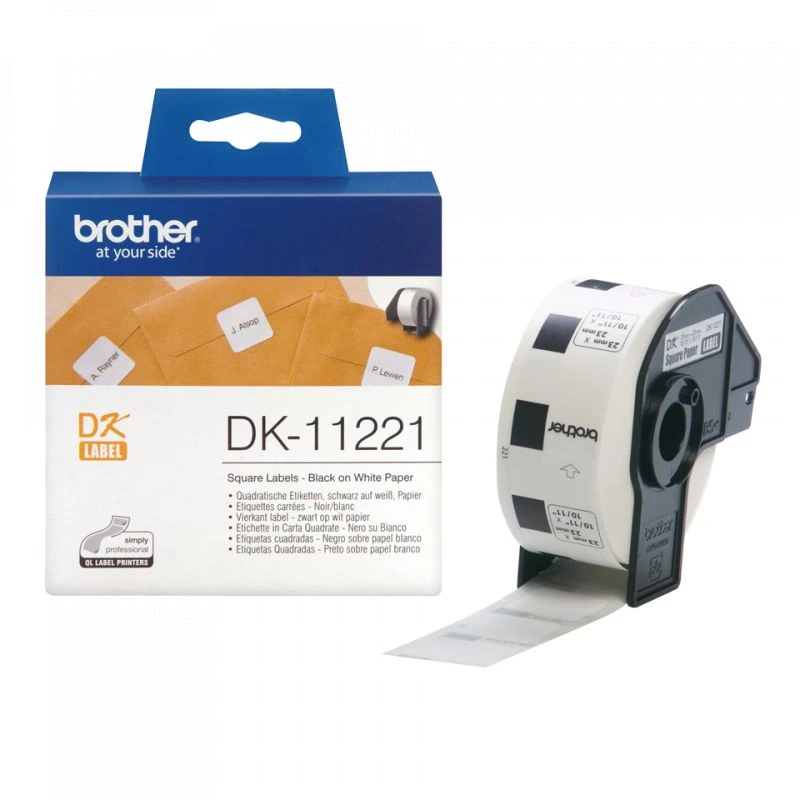 Brother DK11221 DirectLabel Etiquettes 23mm X 23mm - Linksolutions.ma