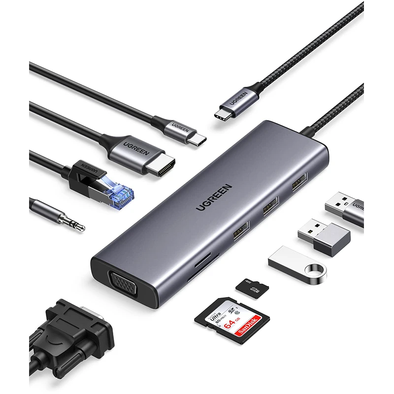 Accessoires - Ugreen hub usb-c 10en1 (15601) - Linksolutions.ma
