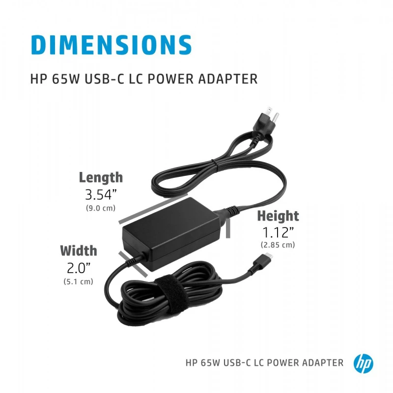 Adaptateur Hp Secteur USB-C LC 65 W (1P3K6AA)