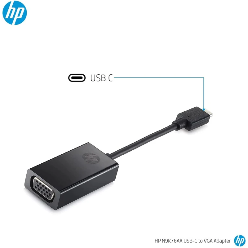 Adaptateur Hp USB-C vers VGA - N9K76AA