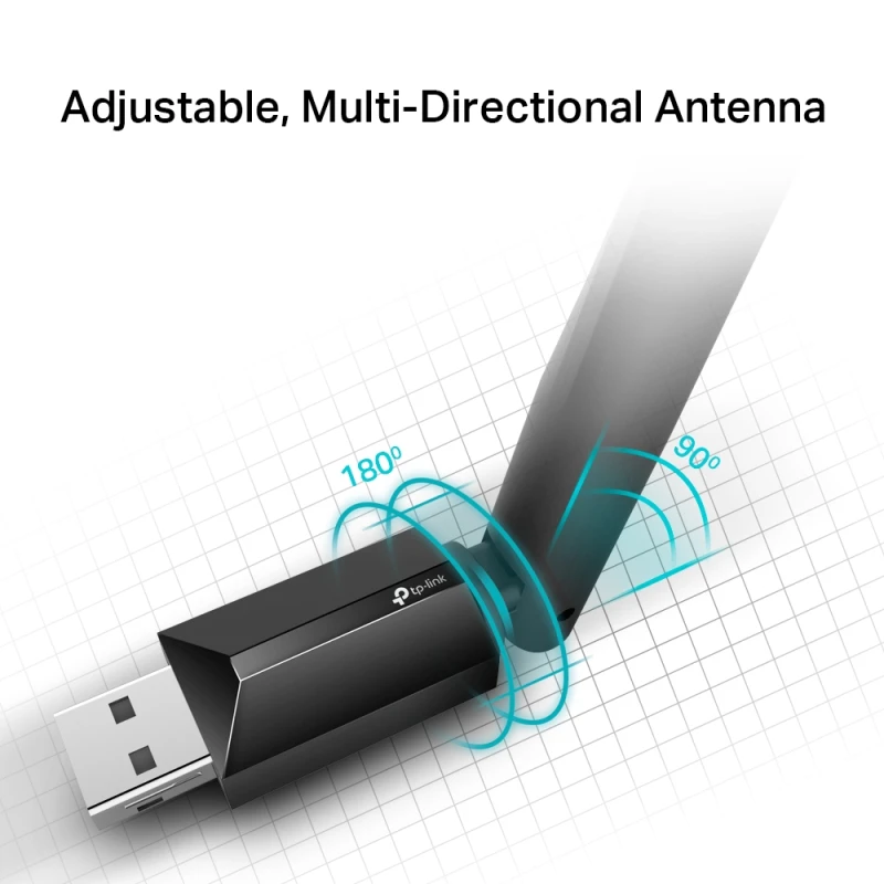 Adaptateur Tp-link USB WiFi bi-bande AC 600 Mbps à gain élevé (ARCHER T2U PLUS)