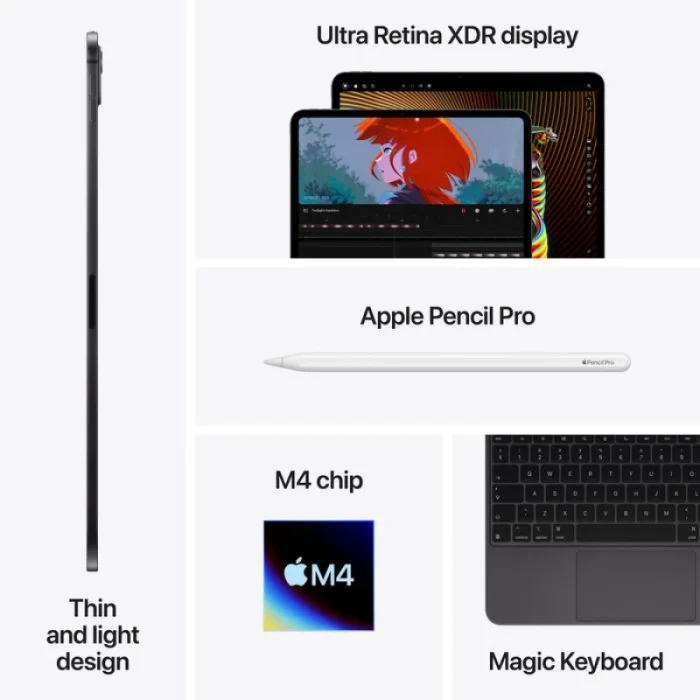 Apple iPad Pro 13″ M4 Wi-Fi 512 Go Space Black (MVX43QA/A) - Prix maroc